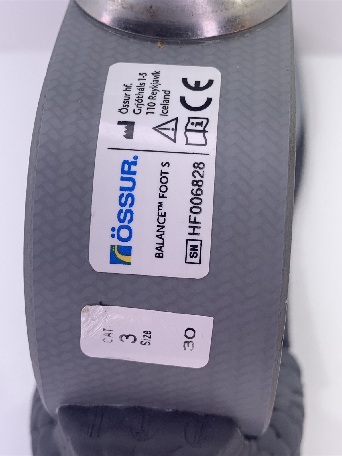 Left ossur balance S prosthetic foot. size 30. category 3. Prosthetic Foot