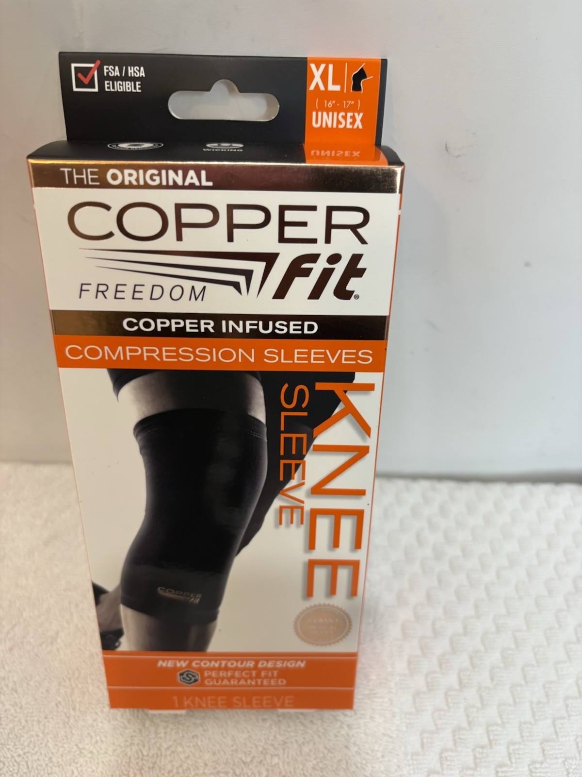 THE ORIGINAL XL (16-17”) COPPER FREEDOM Fit COPPER INFUSED COMPRESSION SLEEVE