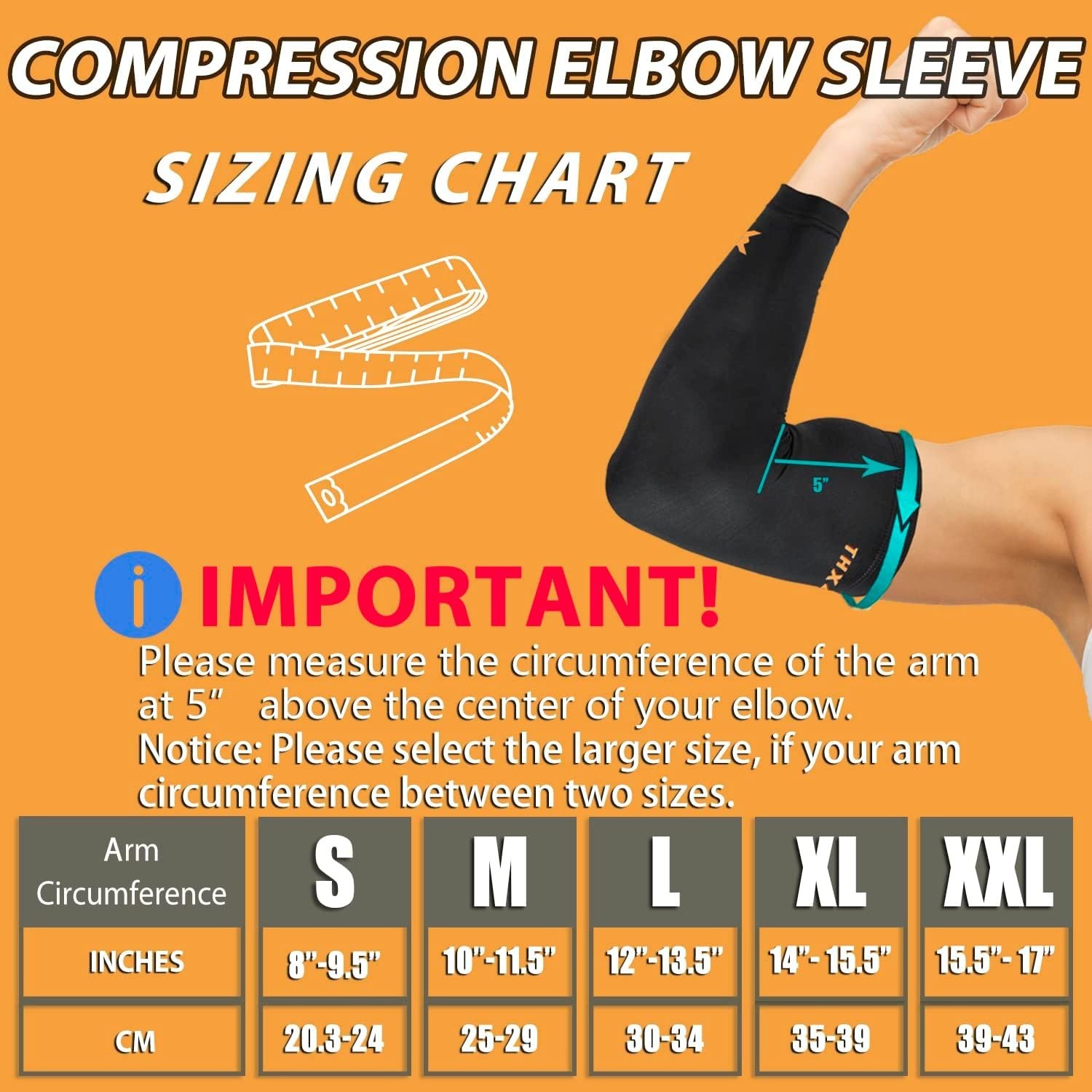 Elbow Compression Sleeve2 Pieces – 1Copper Infused Support –Guaranteed Recove…