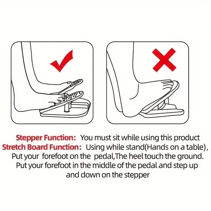 Simple Leg Exerciser While Sitting for Seniors, Foot Pedal Gray, Gray