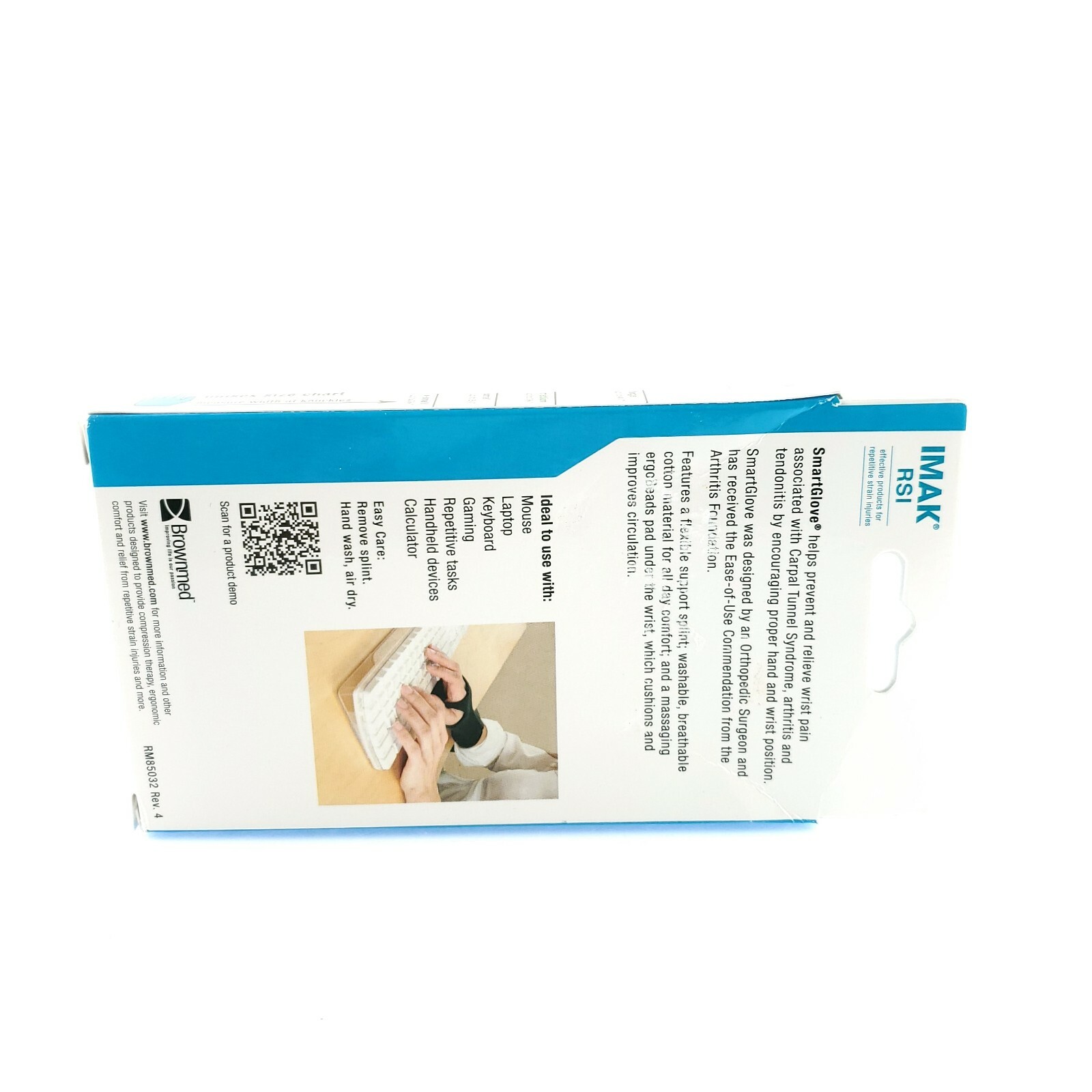 Imak RSI Smart Large Glove Flexible Wrist Support Splint For Pain USA Seller