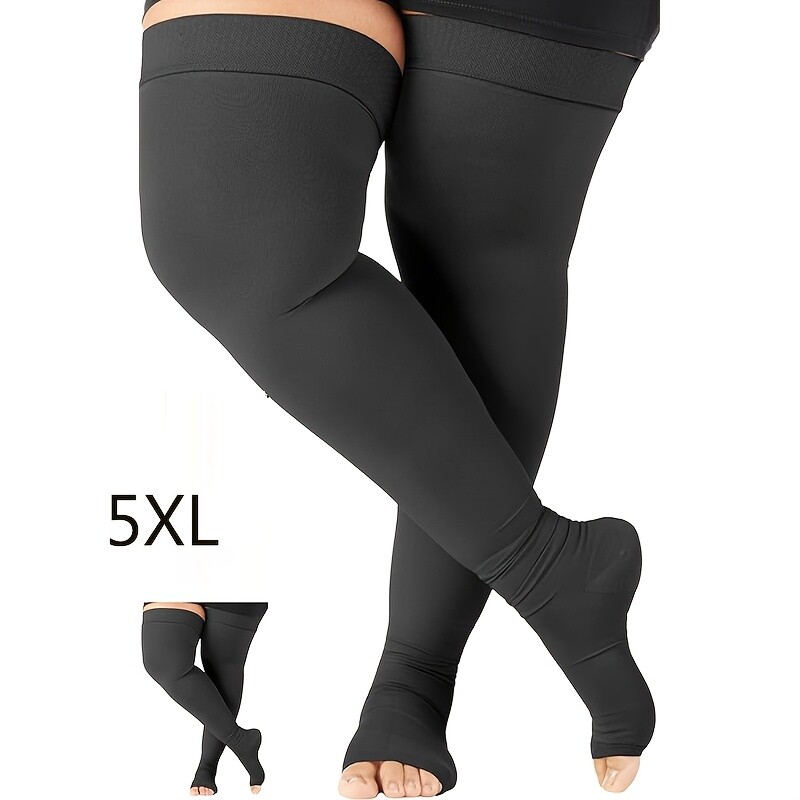 3 Pair Extra Large Size Thigh High Compression Sock Over-the-Knee Pressure Socks