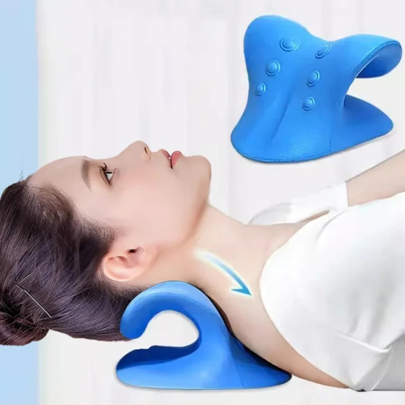 CShaped Pillow Cervical Massage Pillow Neck Correction Traction Support Massage