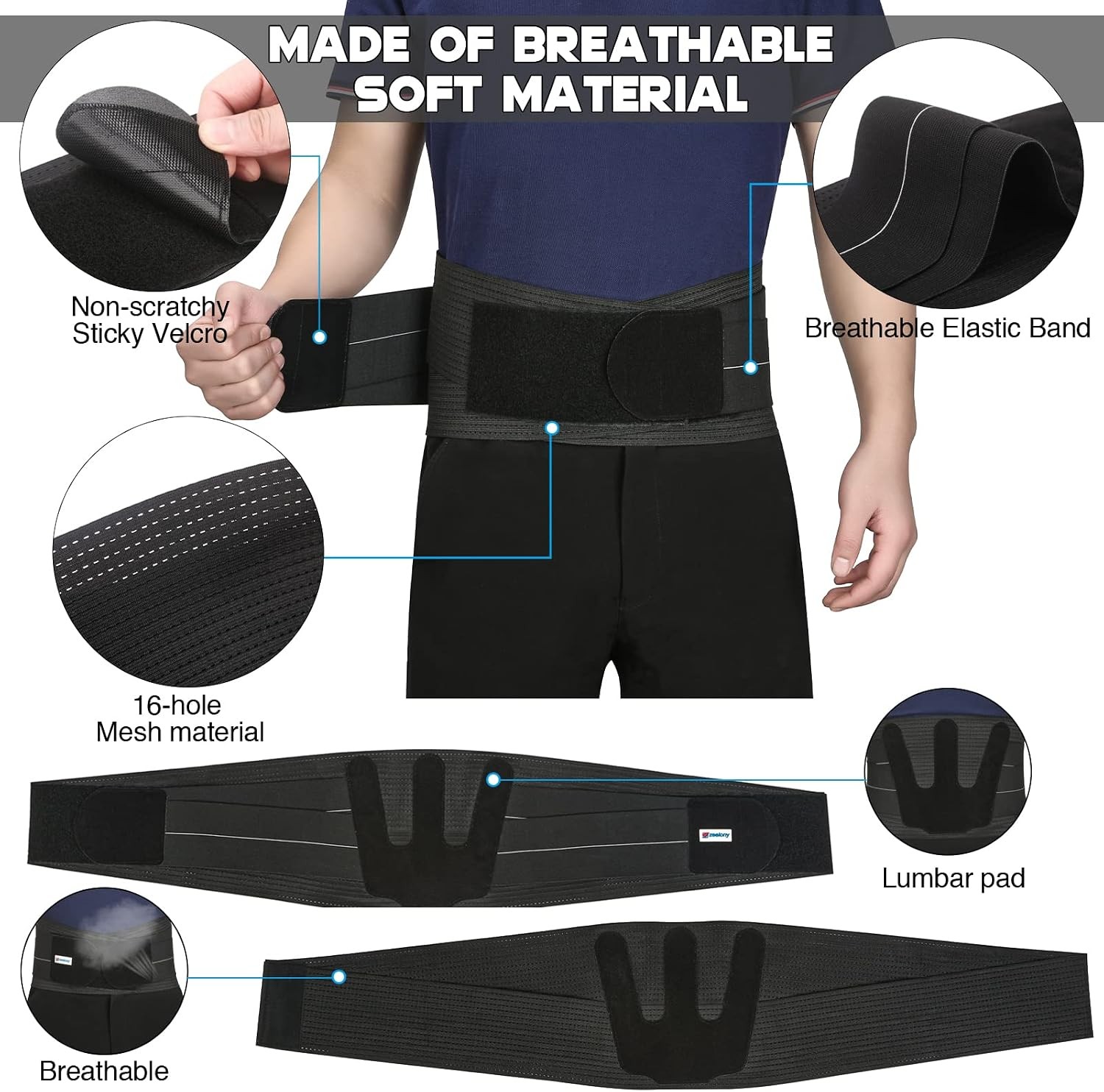 Medical Grade Lower Back Brace Orthopedic Back Protector to Help Aid Back