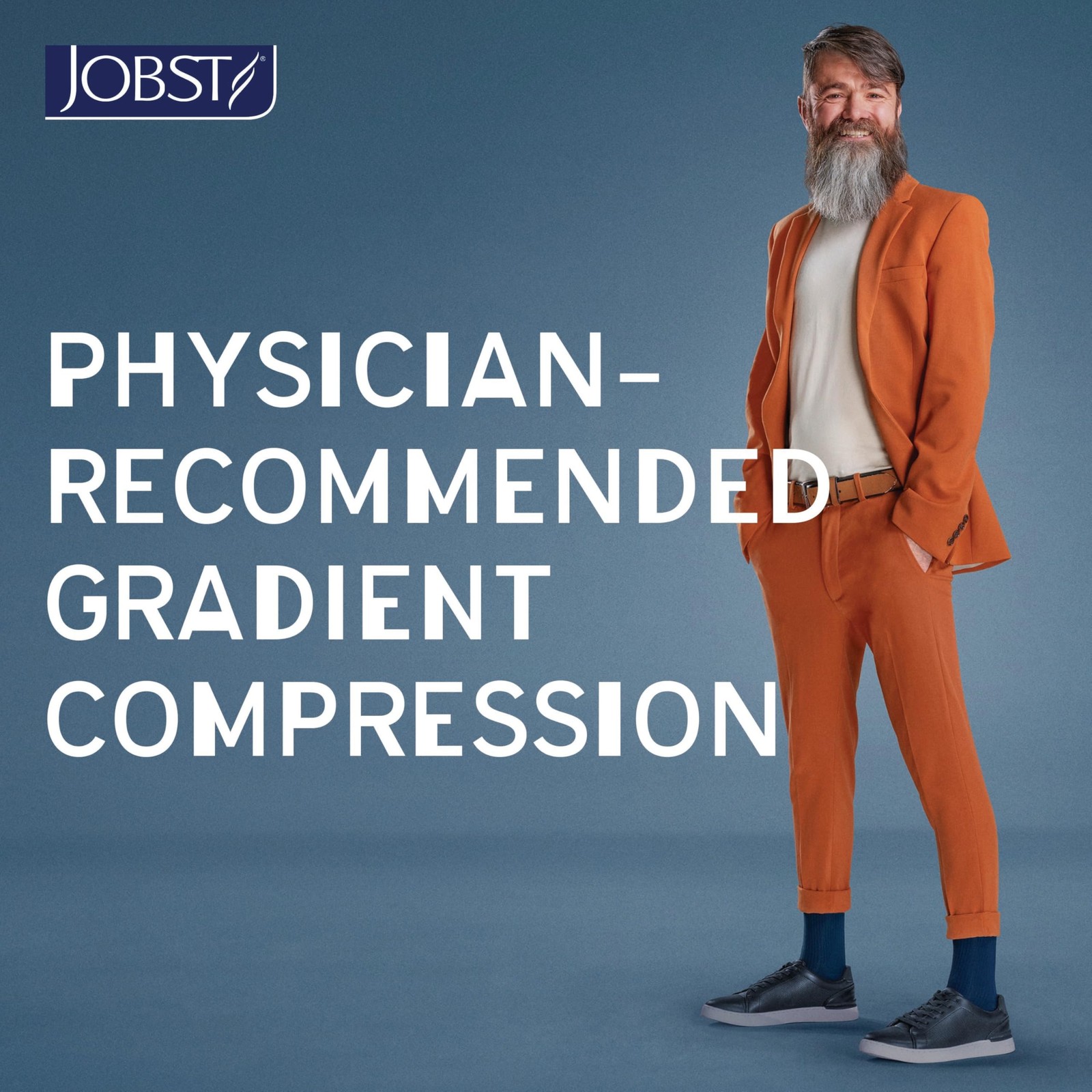 Jobst Formen Compression Socks 15-20 Mmhg Knee High Softfit Band Open Toe Navy