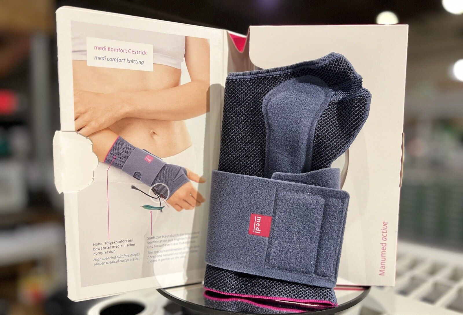Mediven Manumed Active Wrist Support W/Stay And Strap – SIZES -Carpal Tunnel
