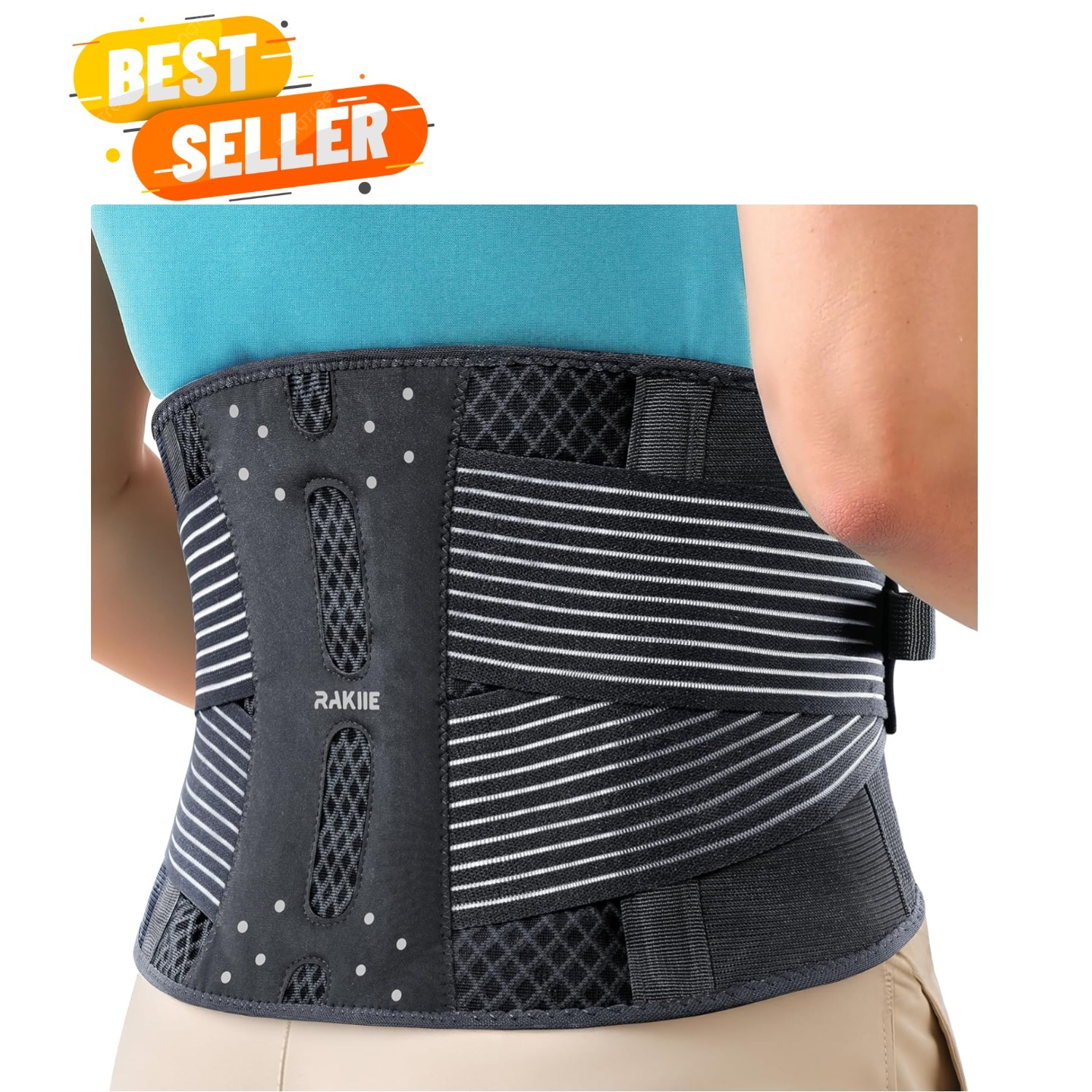 Breathable Slim Back Support Brace with Adjustable Straps for All-Day Use
