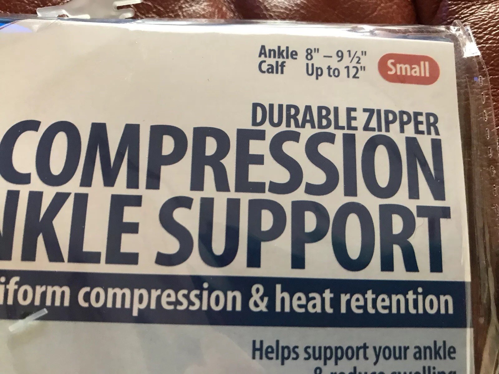 NORTH AMERICAN WELLNESS COMPRESSION ANKLE SUPPORT Size SmalL ZiPPER FLESH NEW