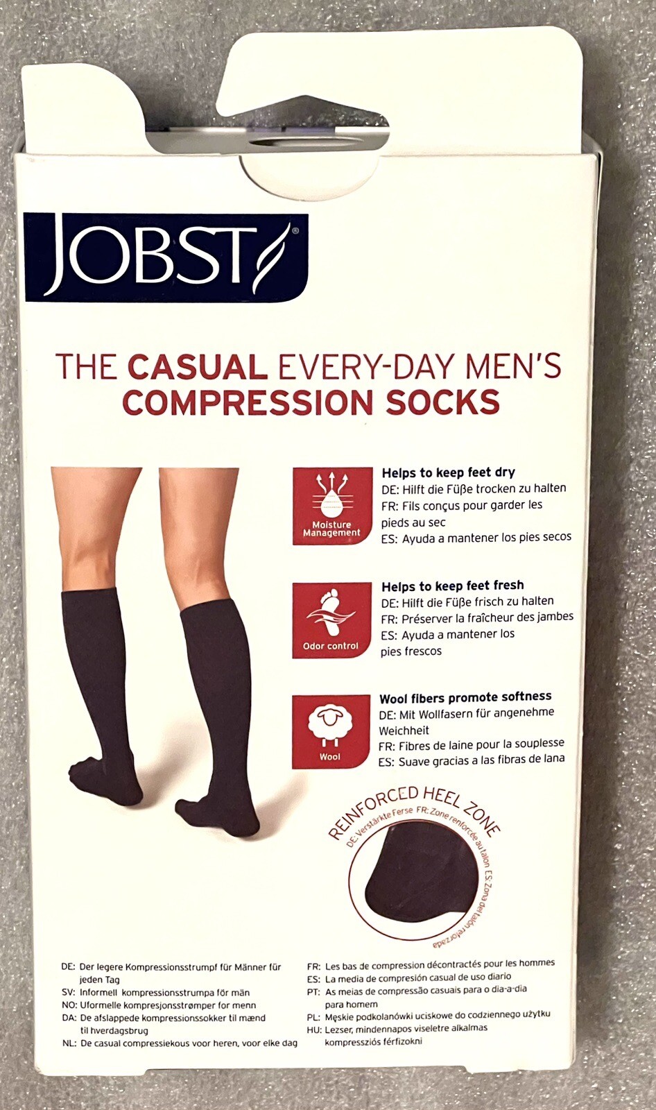 Jobst For Men Casual Compression Socks 20-30 mmhg Large Knee High CT Khaki New