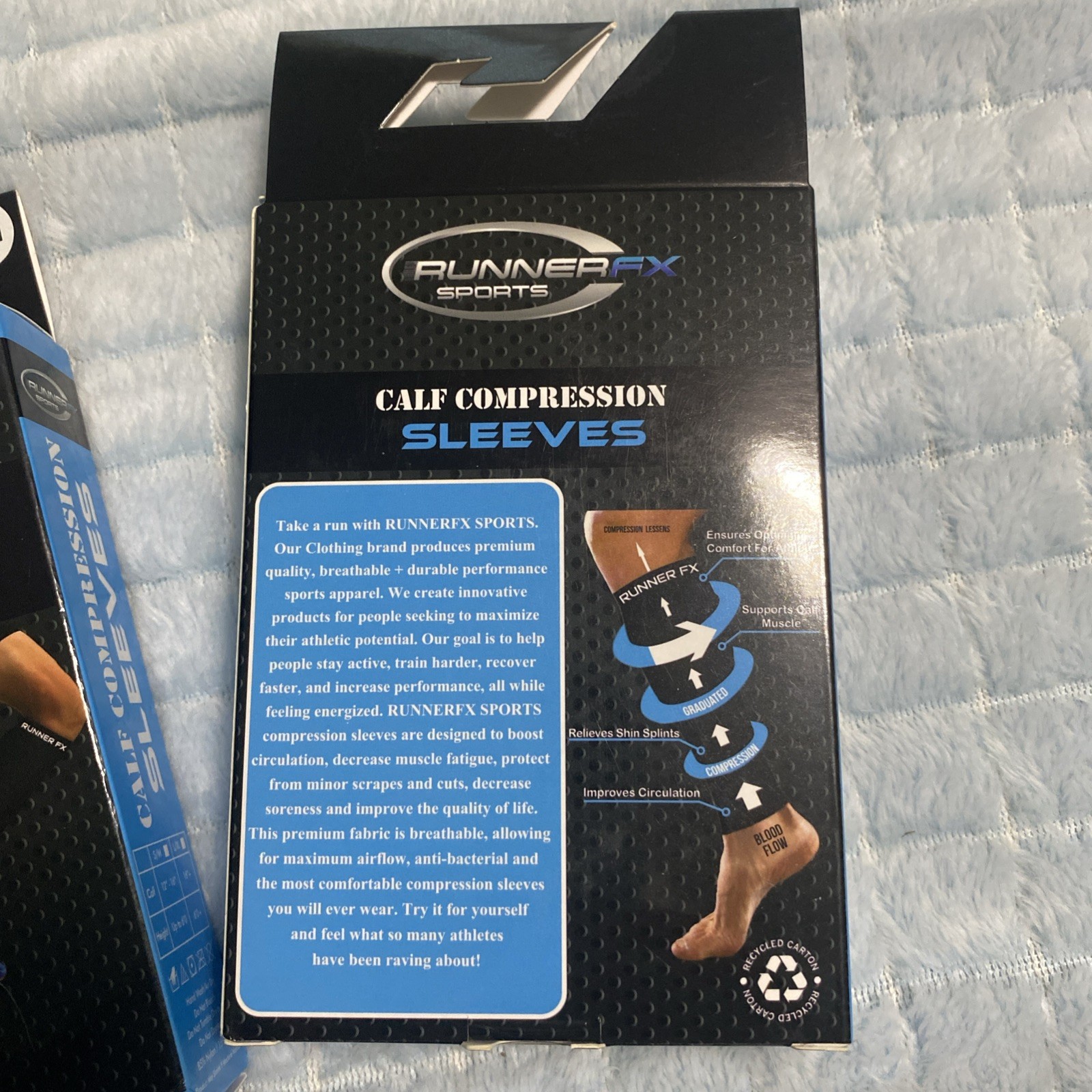 Runner FX Calf Compression Sleeves S/M/ Two Pair