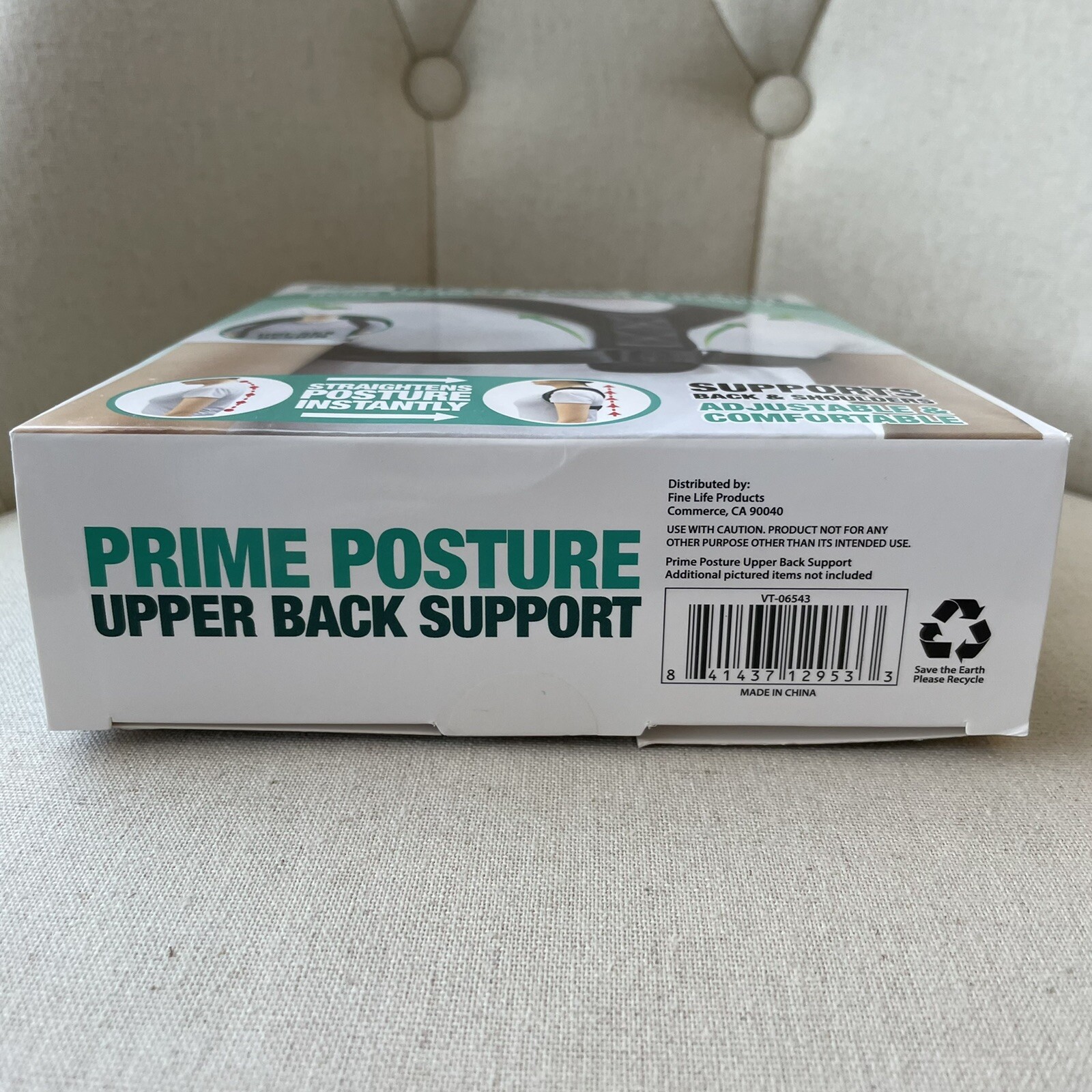 Total Vision Products Upper Back Support Prime Posture Stability Alignment New
