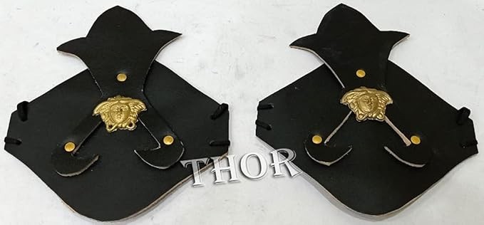 Medieval Leather Arm Guard Bracers Reenactment Armor Costume Rustic