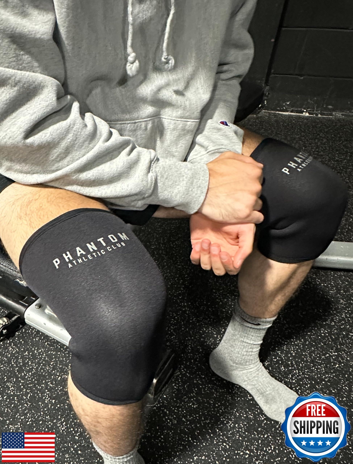 7mm Compression Knee Sleeves for Weightlifting Support, Powerlifting Strength
