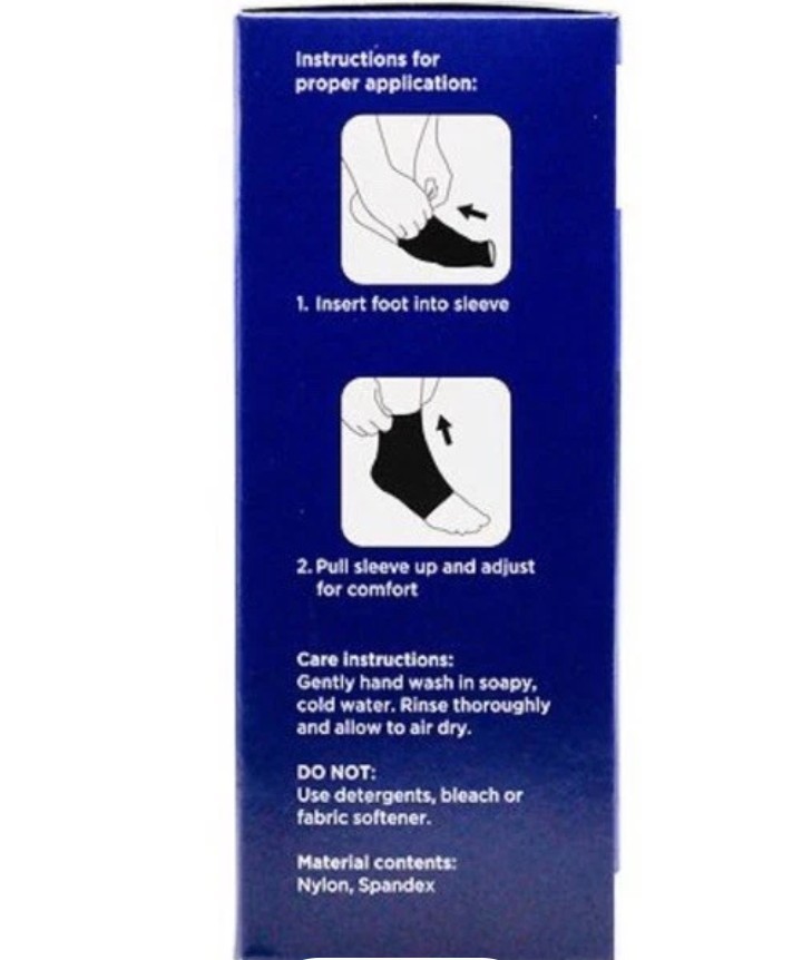 New Compression Ankle Sleeve Black Size L/XL