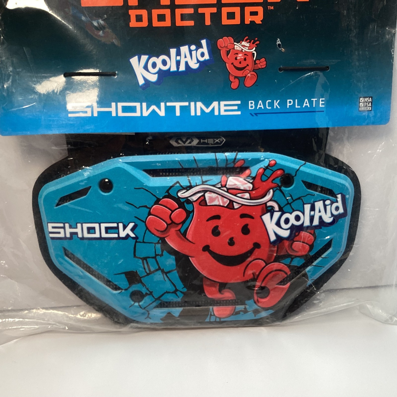 Shock Doctor Showtime Youth Football Back Plate Kool-Aid Man SD32190-60482-OSFM
