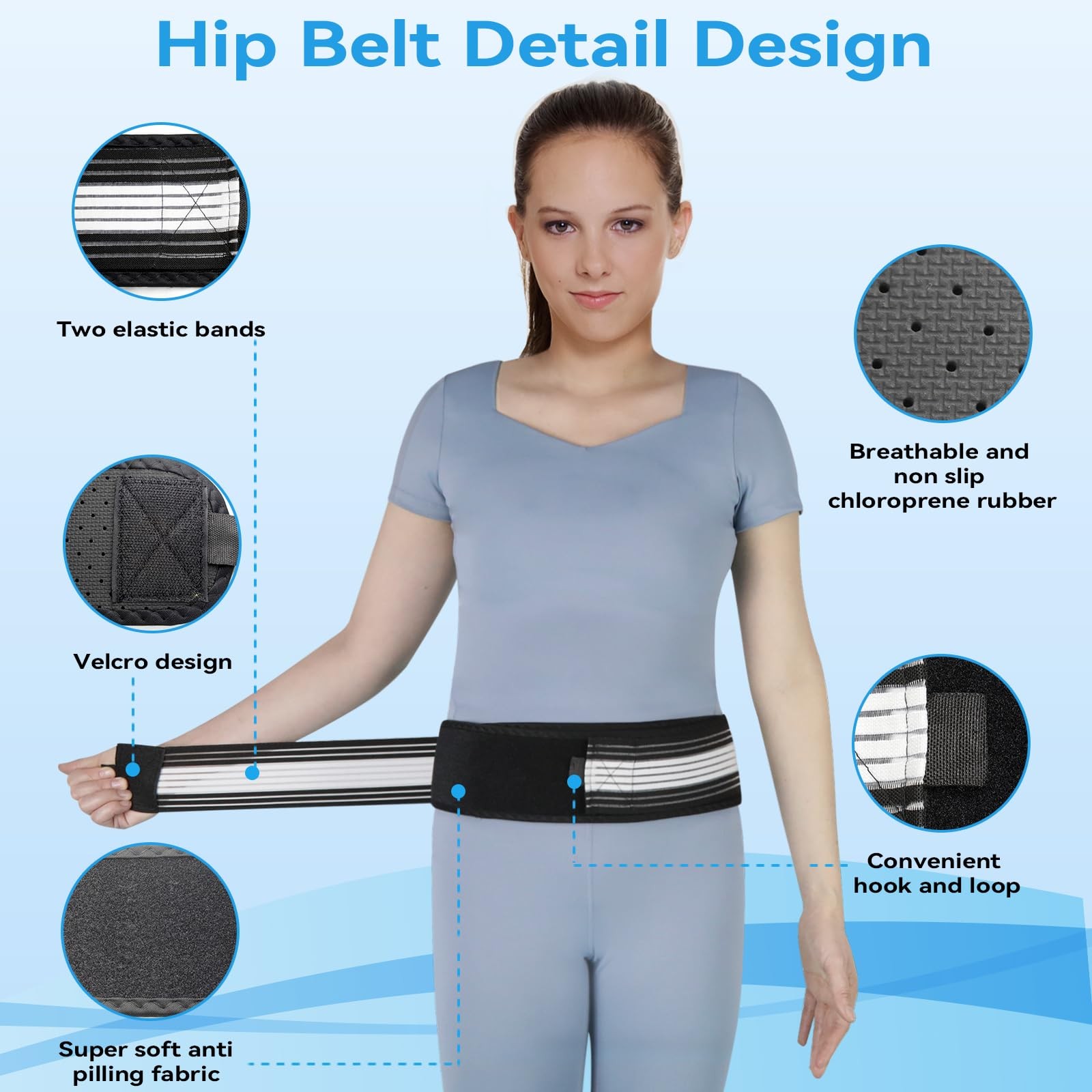 Waist Belt Sacroiliac Hip Belt, Lumbar Support Sciatica Pain Relief, Sacroili…