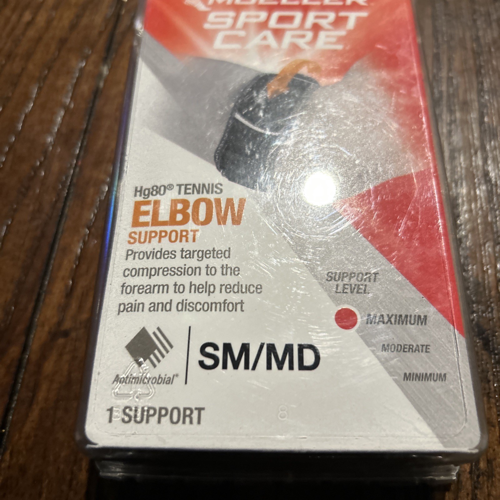 Mueller Sports Medicine Hg80 Premium Tennis Elbow Support – Black/Gray SM/MD