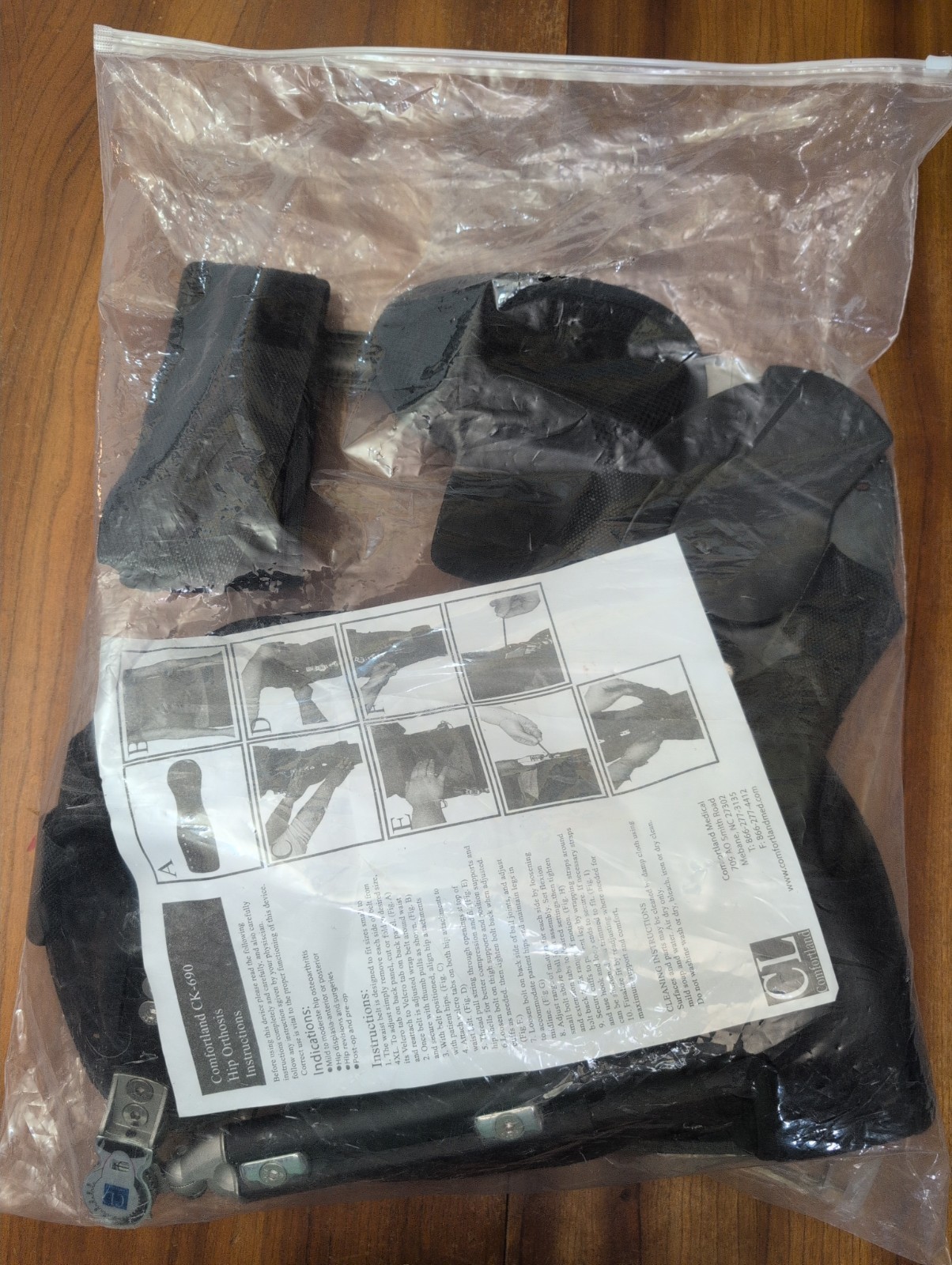 NEW Comfortland CK-690 Hip Orthosis Adjustable Brace w/ Tools & Instructions