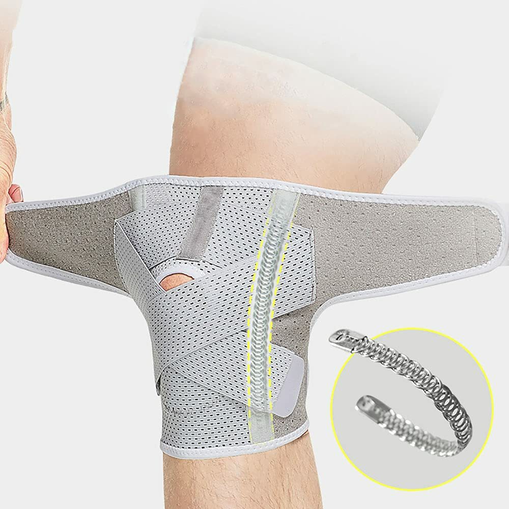 2 Pack Knee Compression Sleeve Brace for Men & Women One Size Gray NEW
