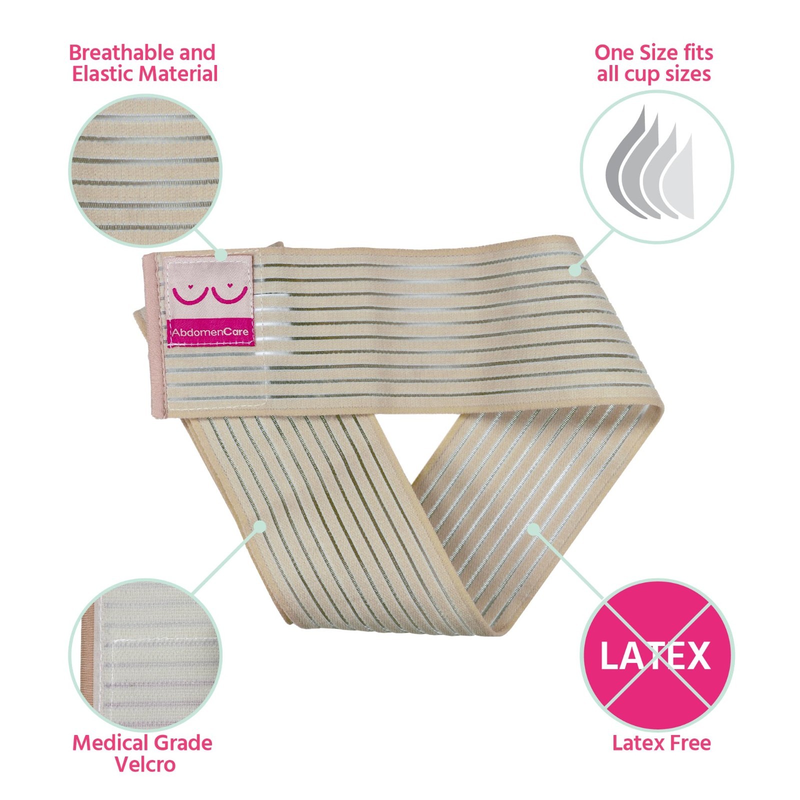Post-Surgery Breast Implant Stabilizer Band | Chest Compression Wrap for Women |
