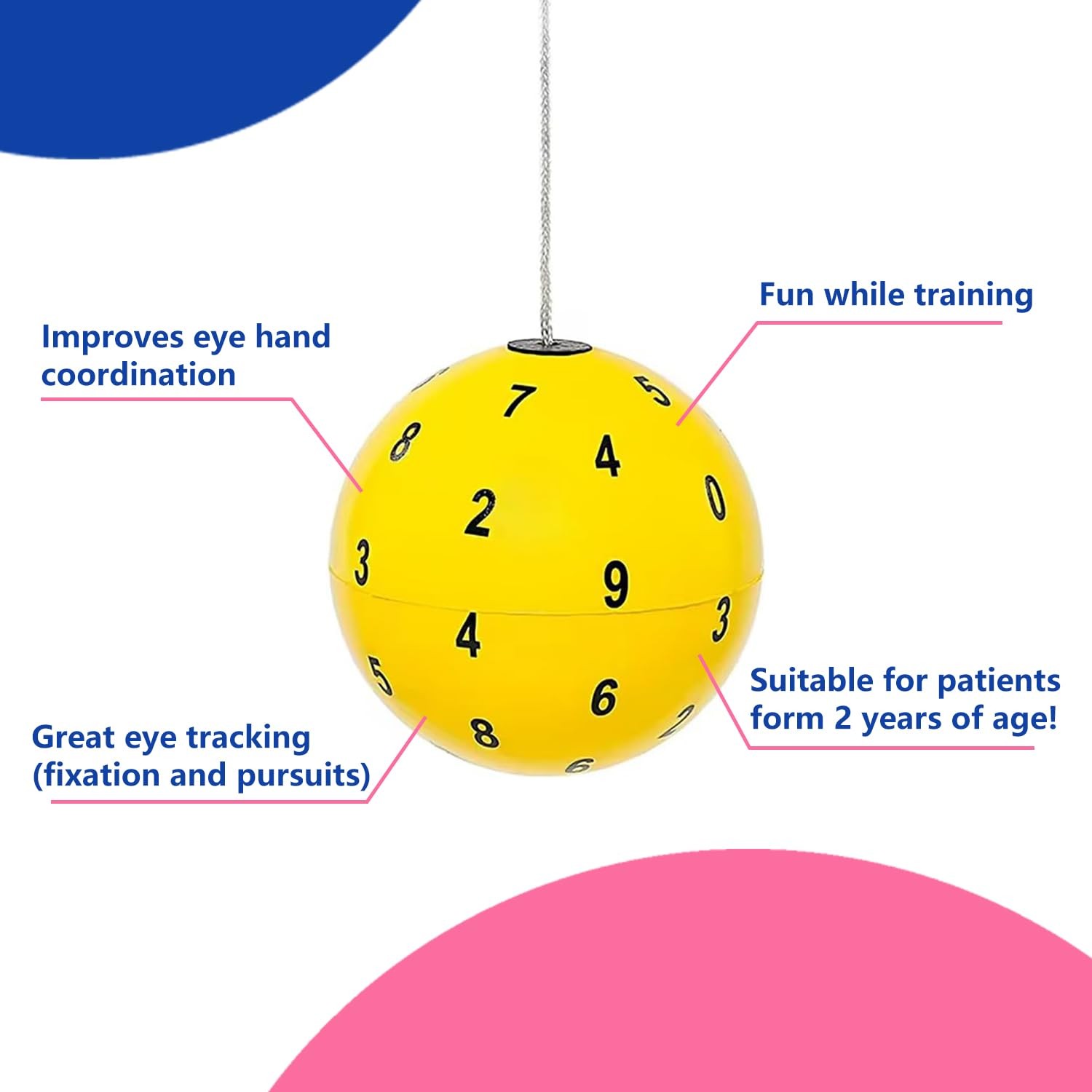 Marsden Balls For HandEye Coordination Visual Training 2 Colors 9 cm