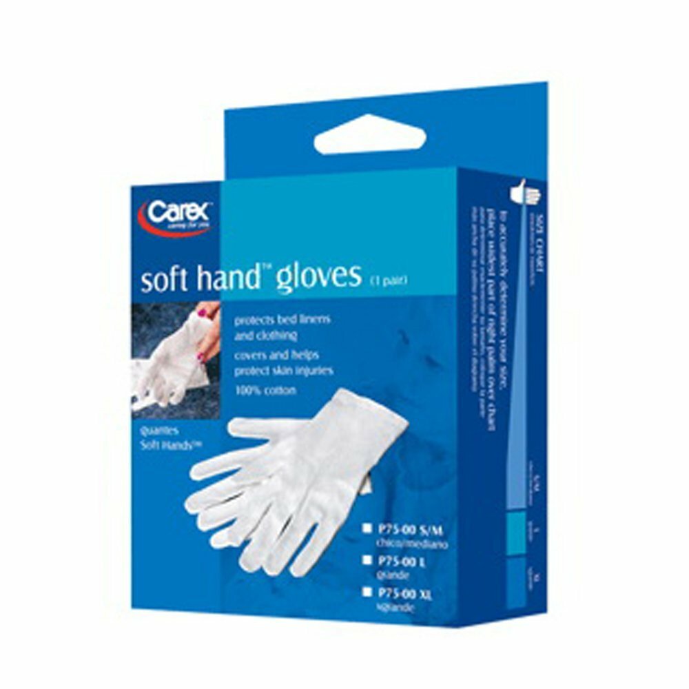 Carex Health Brands Soft Hands Cotton Gloves, XL