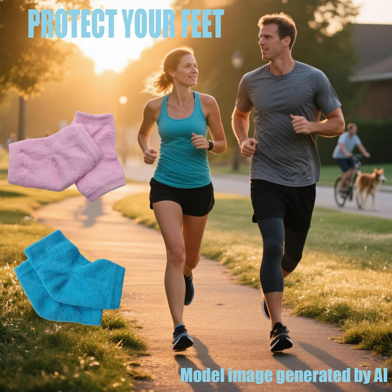 Castor Oil Pack Wrap for Foot, Castor Oil Moisturizing Heel Socks, for Plantar F