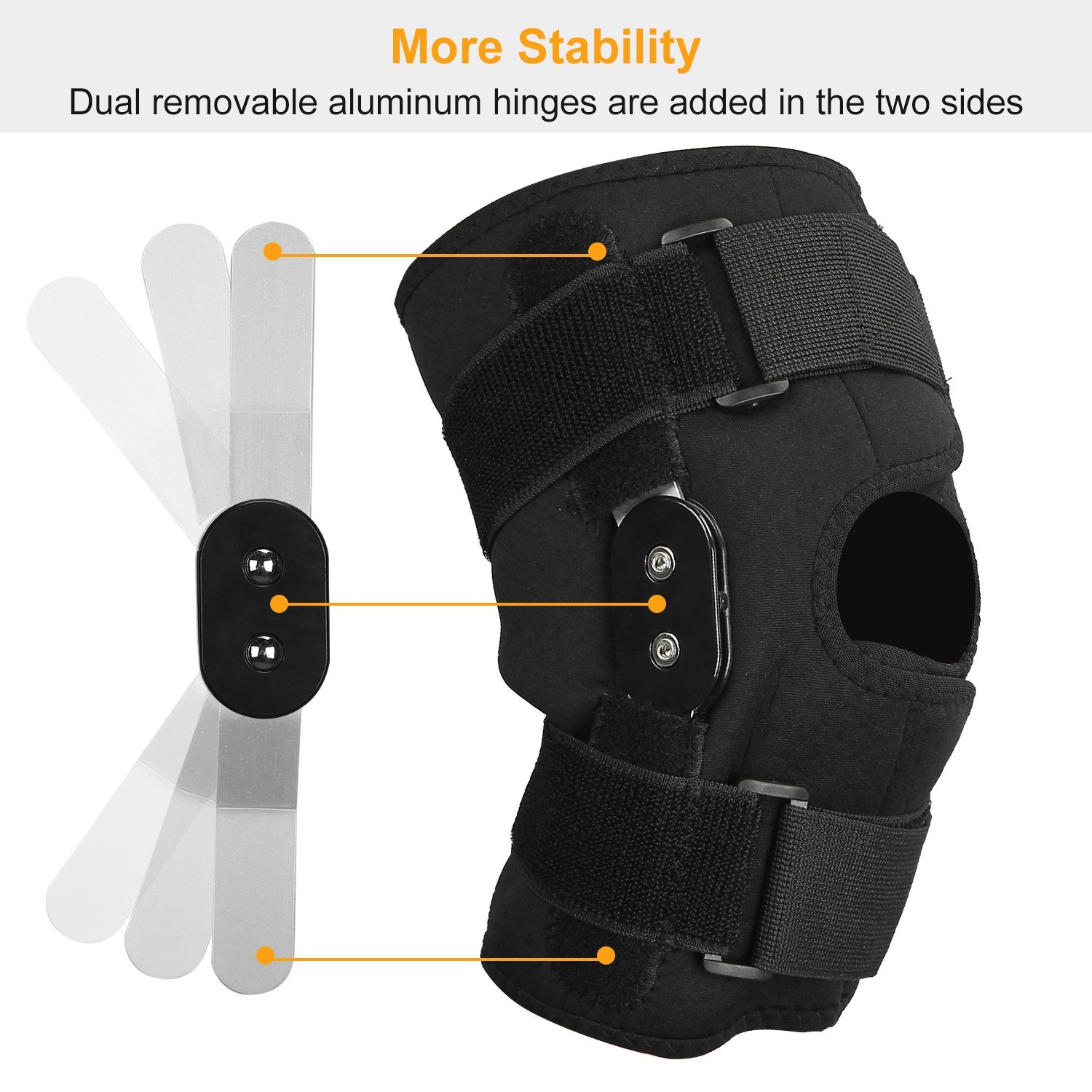 Adjustable Knee Brace Support Wrap Open Patella Compression Relief Neoprene