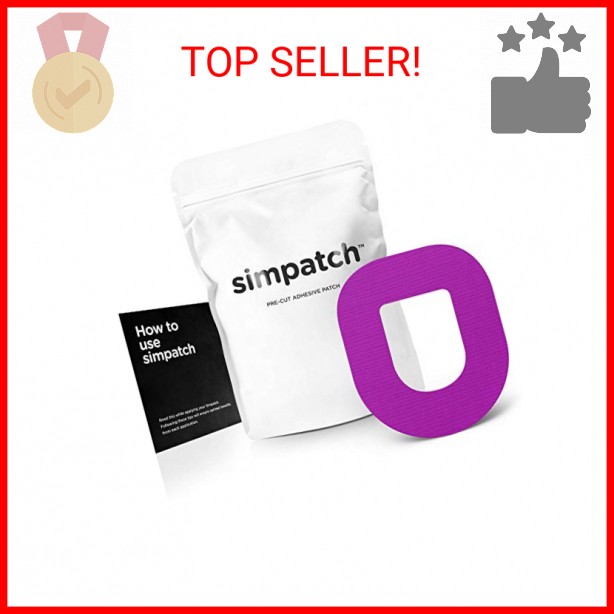 SIMPATCH Adhesive Patch for OmniPod – Pack of 25 – Multiple Colors Available (Pu