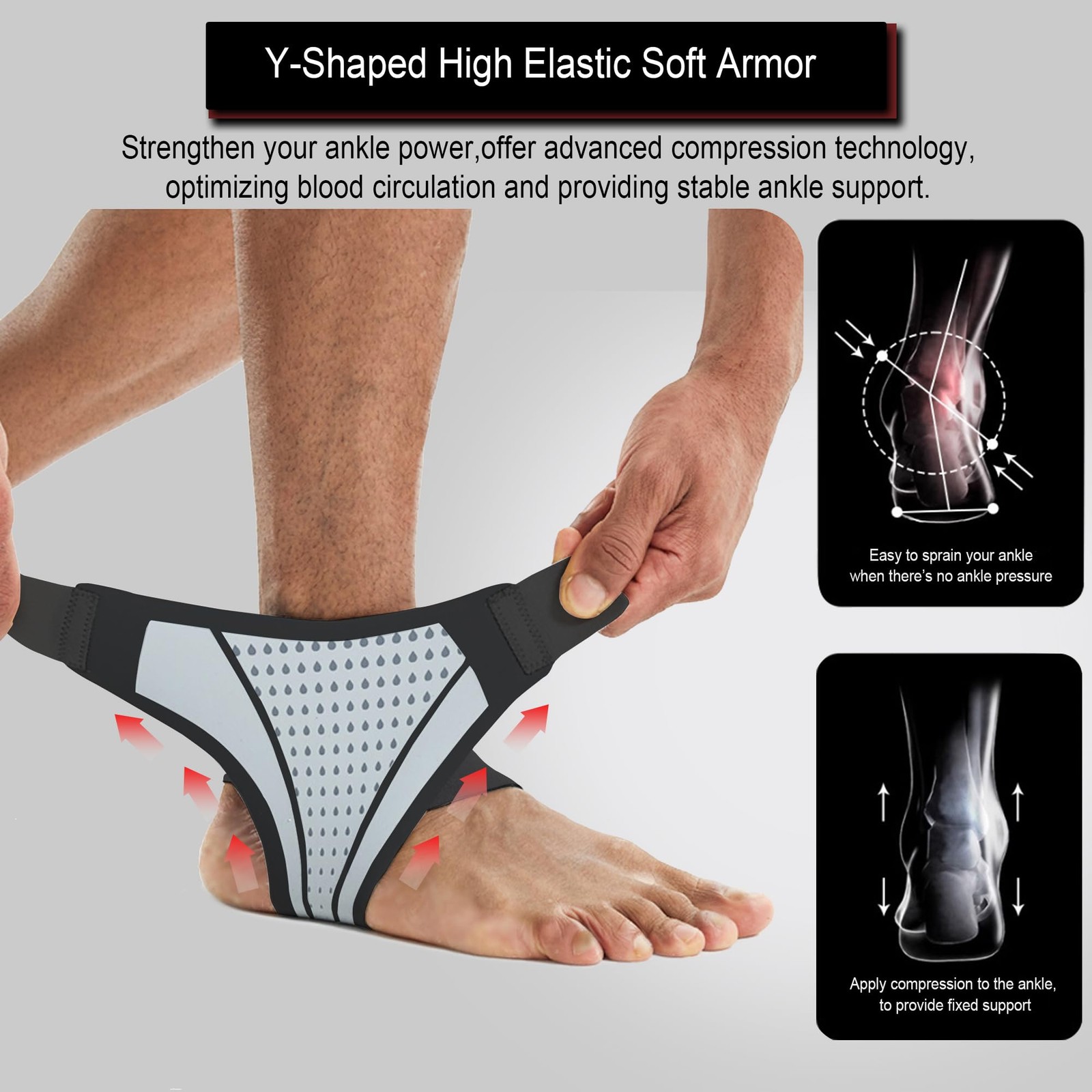 Ankle Brace for Men and Women(1 Pair),Adjustable Ankle Support Compression Sl…