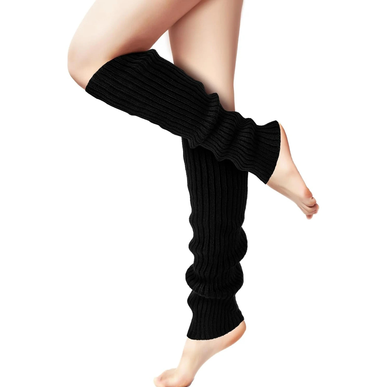 Leg Warmers for Women – Leg Warmers Ribbed Knitted Long Socks for Party Sports