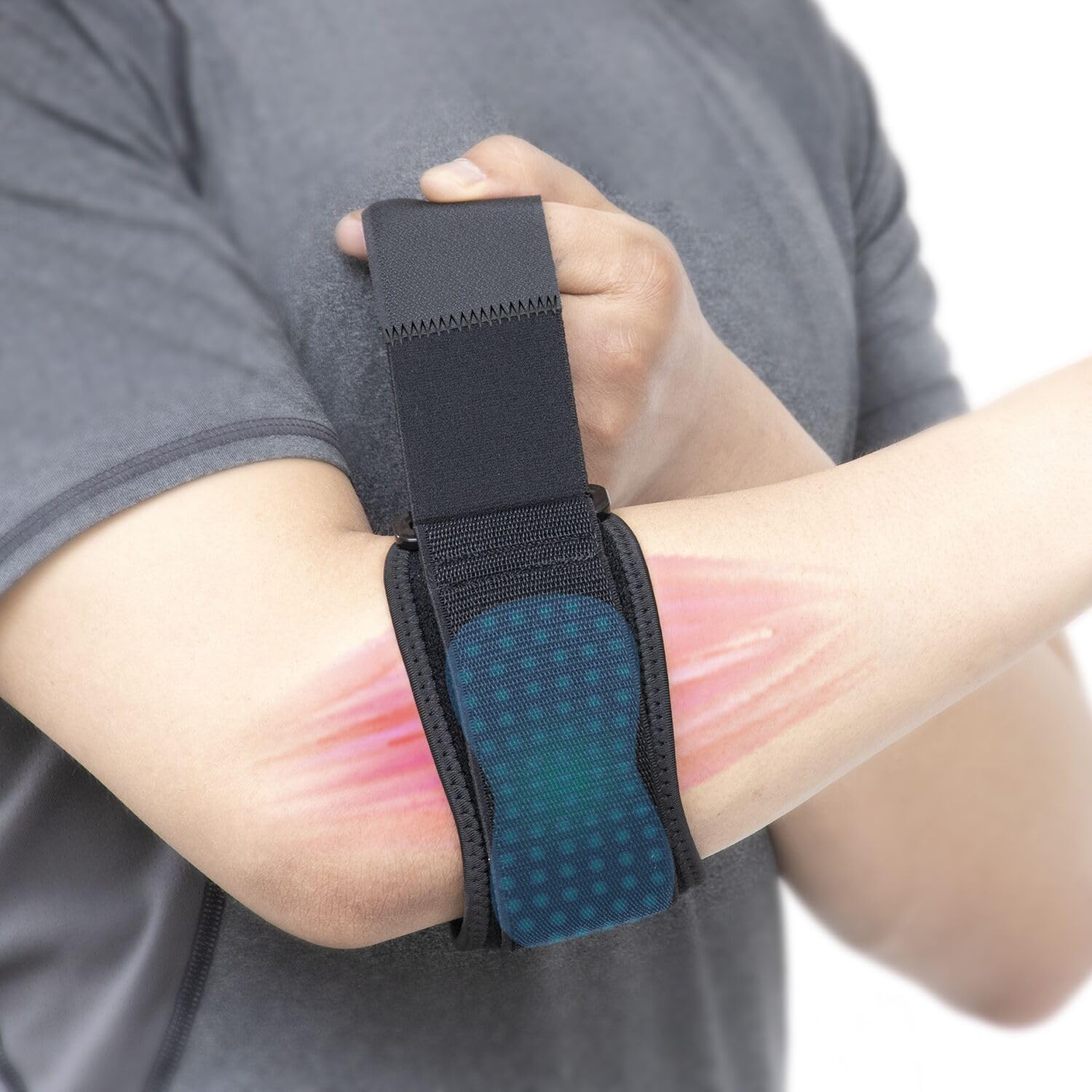 Tennis Elbow Brace – Adjustable Forearm Support Band with Gel Compression Pad…