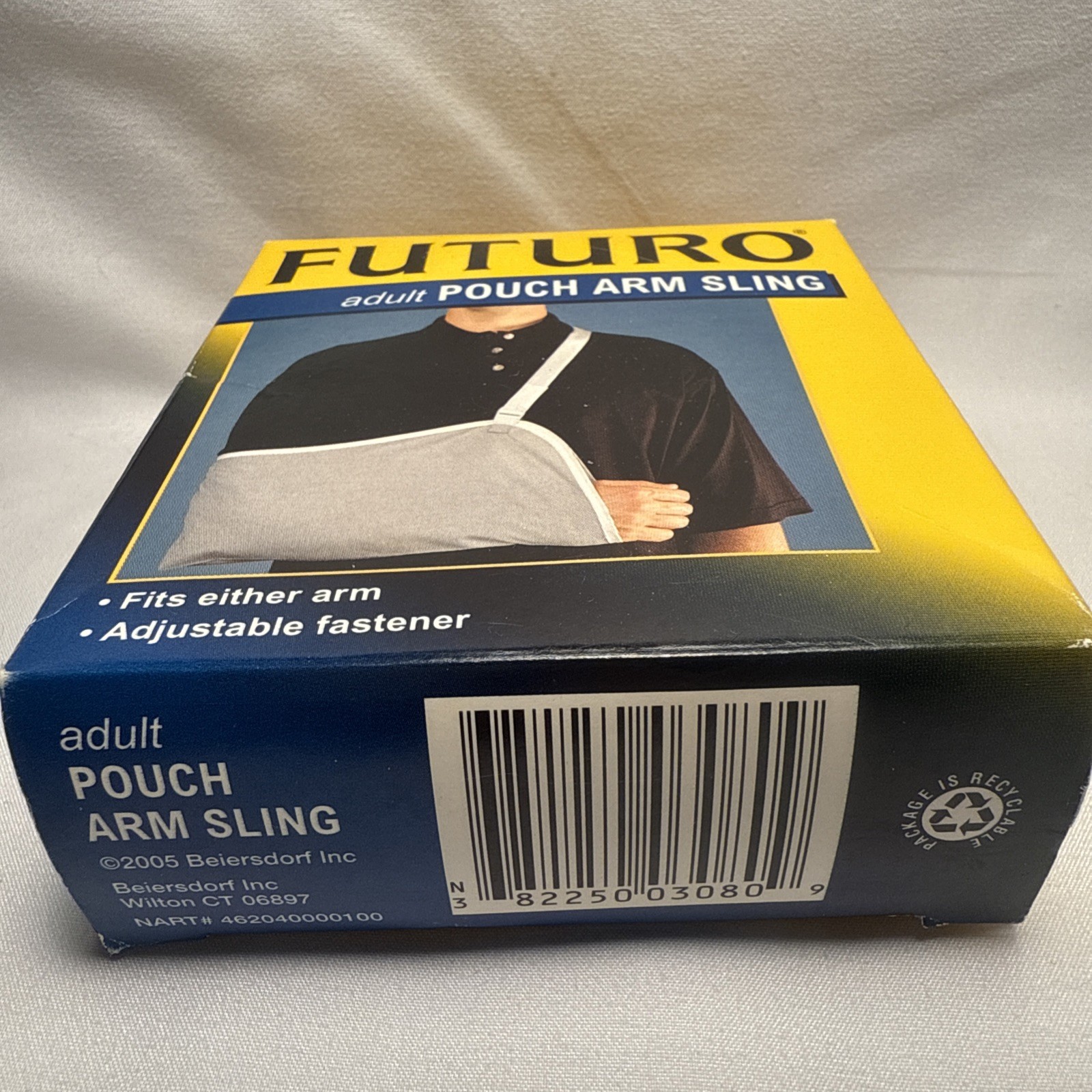 FUTURO Pouch Arm Sling Adult Adjust To Fit (NEW) 🇺🇸 Grey One Size Fits All.
