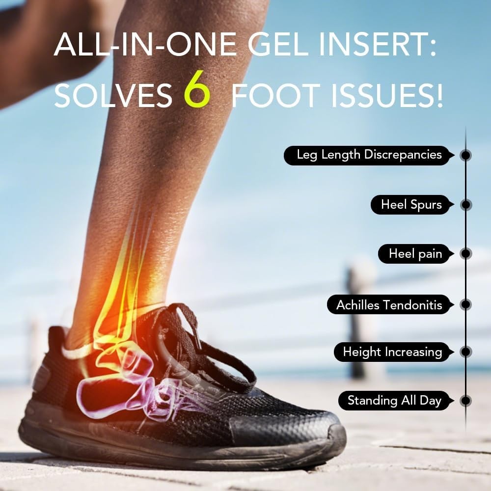 Height Increase Orthopedic Inserts – Adjustable, Washable Comfort for Any Shoe