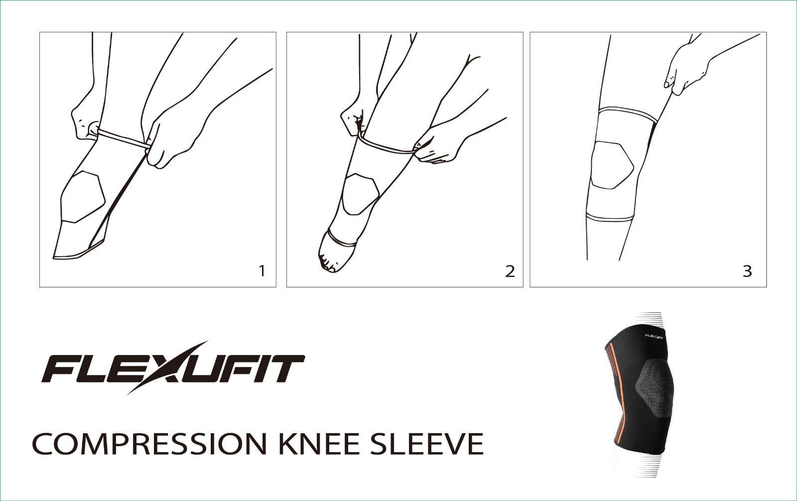 NeoAlly Compression Knee Sleeve for knee pain, gym knee sleeve, green, L