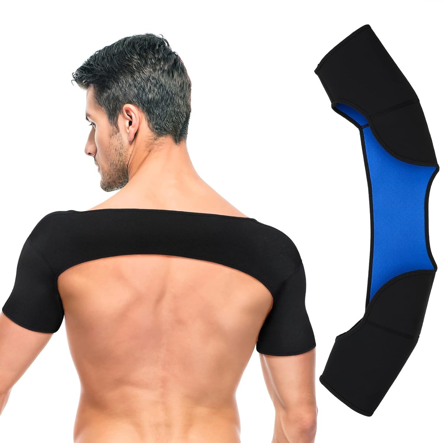 Lightweight Breathable Shoulder Wrap with Pain Relief for Active Adults – L