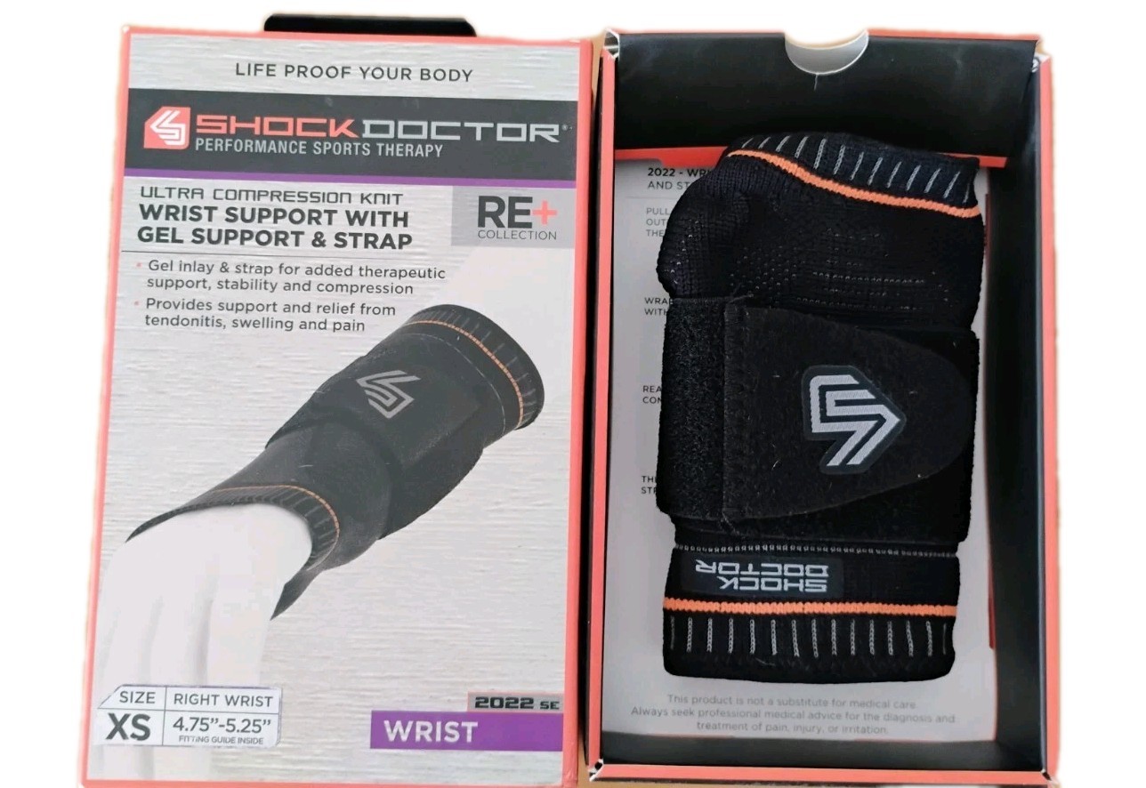 Shock Doctor Right Wrist Support with Gel and Strap Size XS 4.75″ – 5.25″ NEW