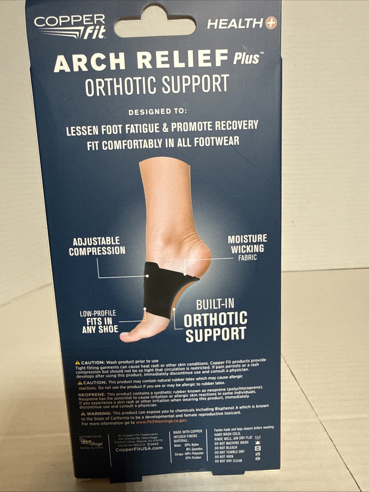 Copper Fit Health Unisex Arch Relief Plus with Built-In Orthotic Compression