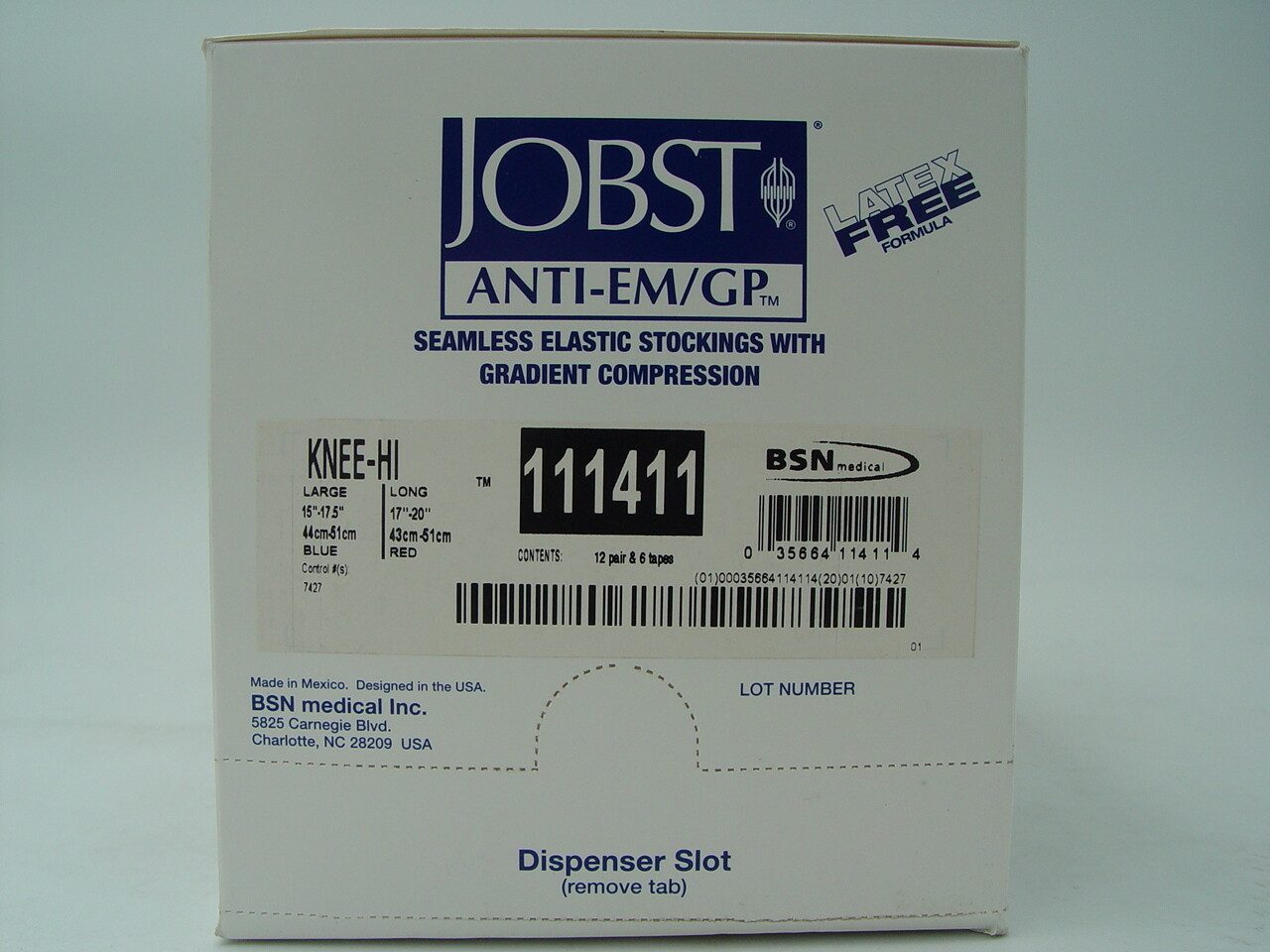 JOBST Anti-embolism Stockings KNEE High Large Long White Inspection Toe 12 PAIR