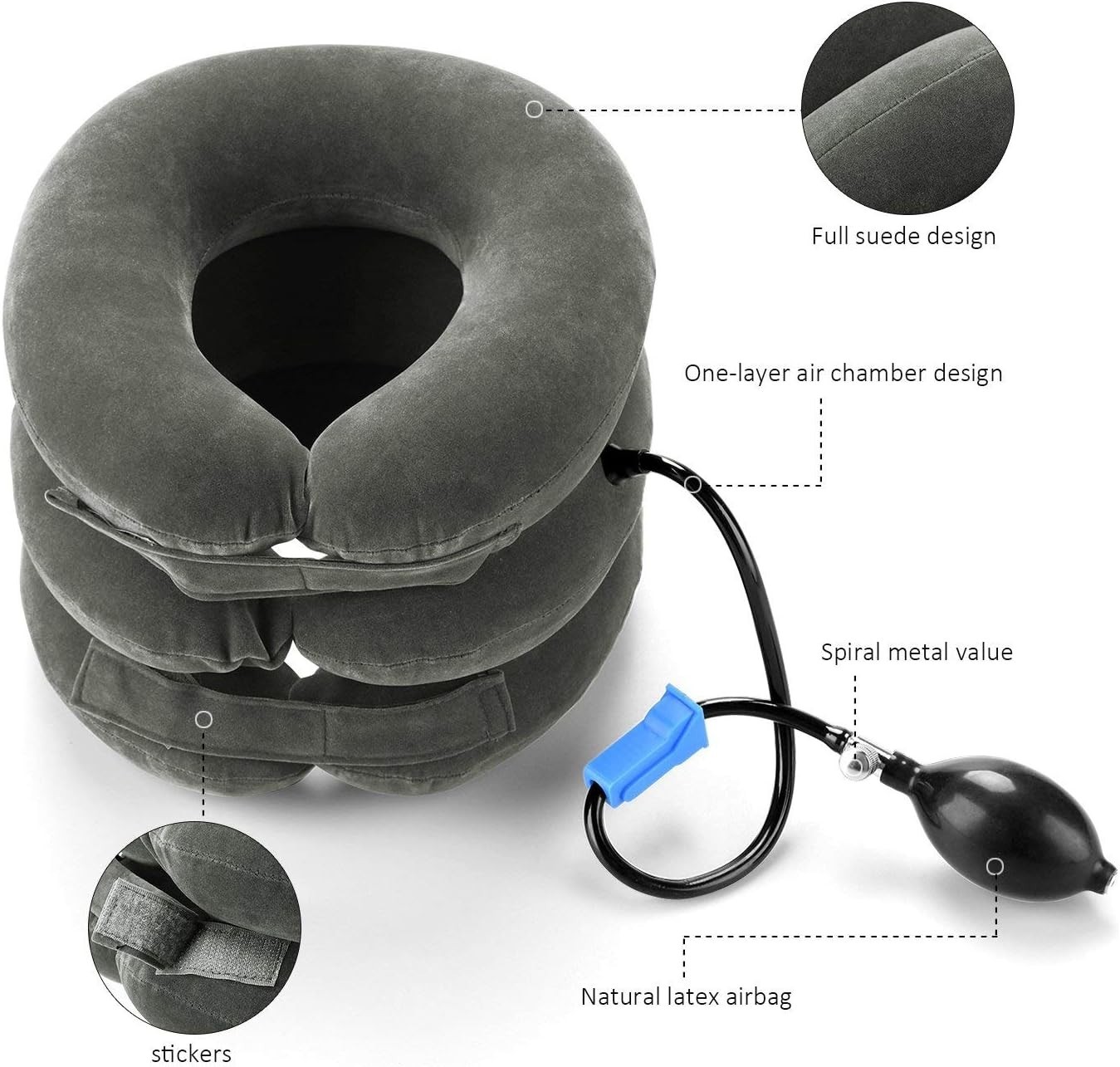 Lightweight Inflatable Neck Brace for Chronic Pain Relief – Hand Washable Care