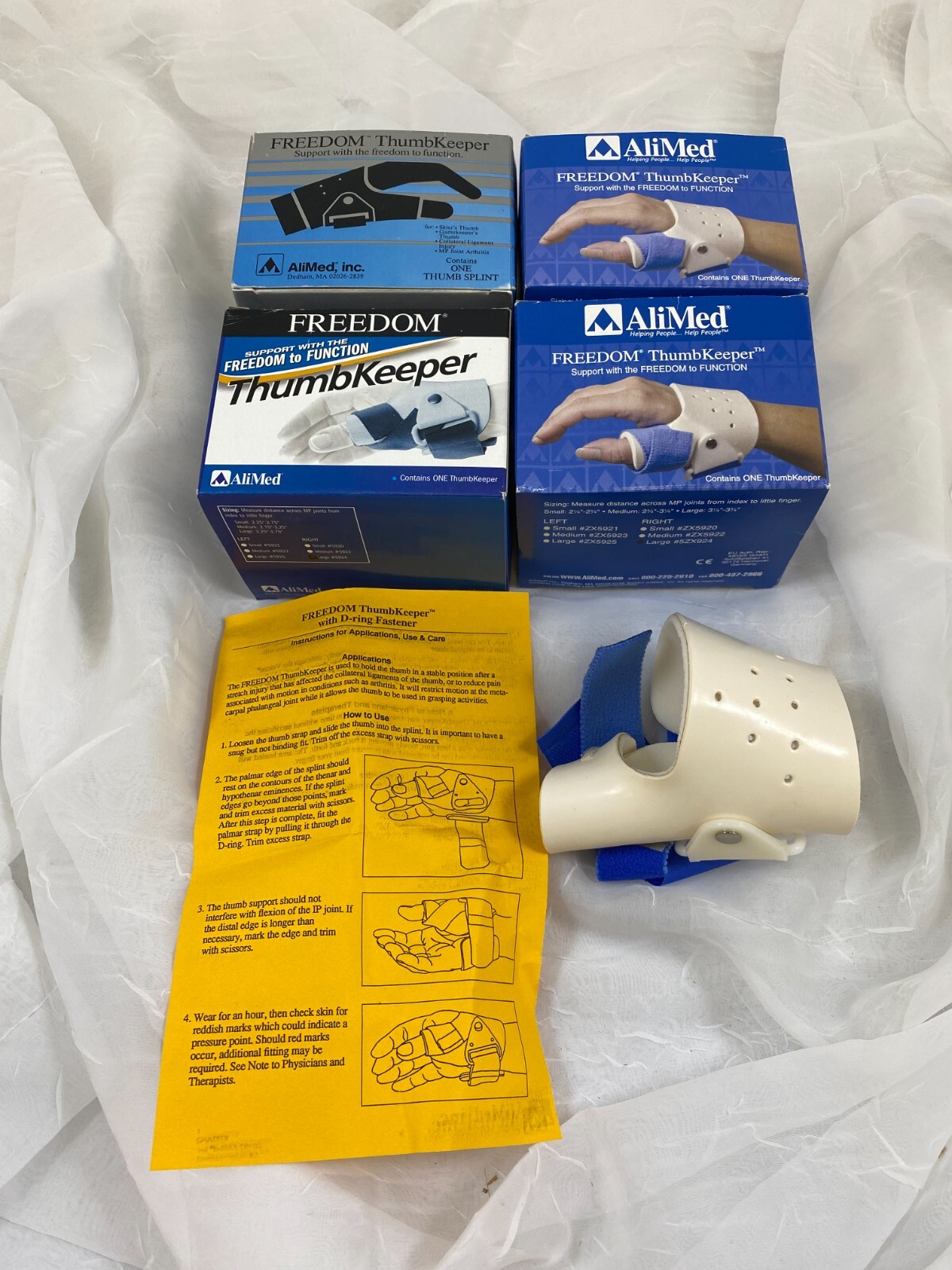 (5) ALIMED FREEDOM RIGHT HAND SPLINT MEDIUM & LARGE NEW