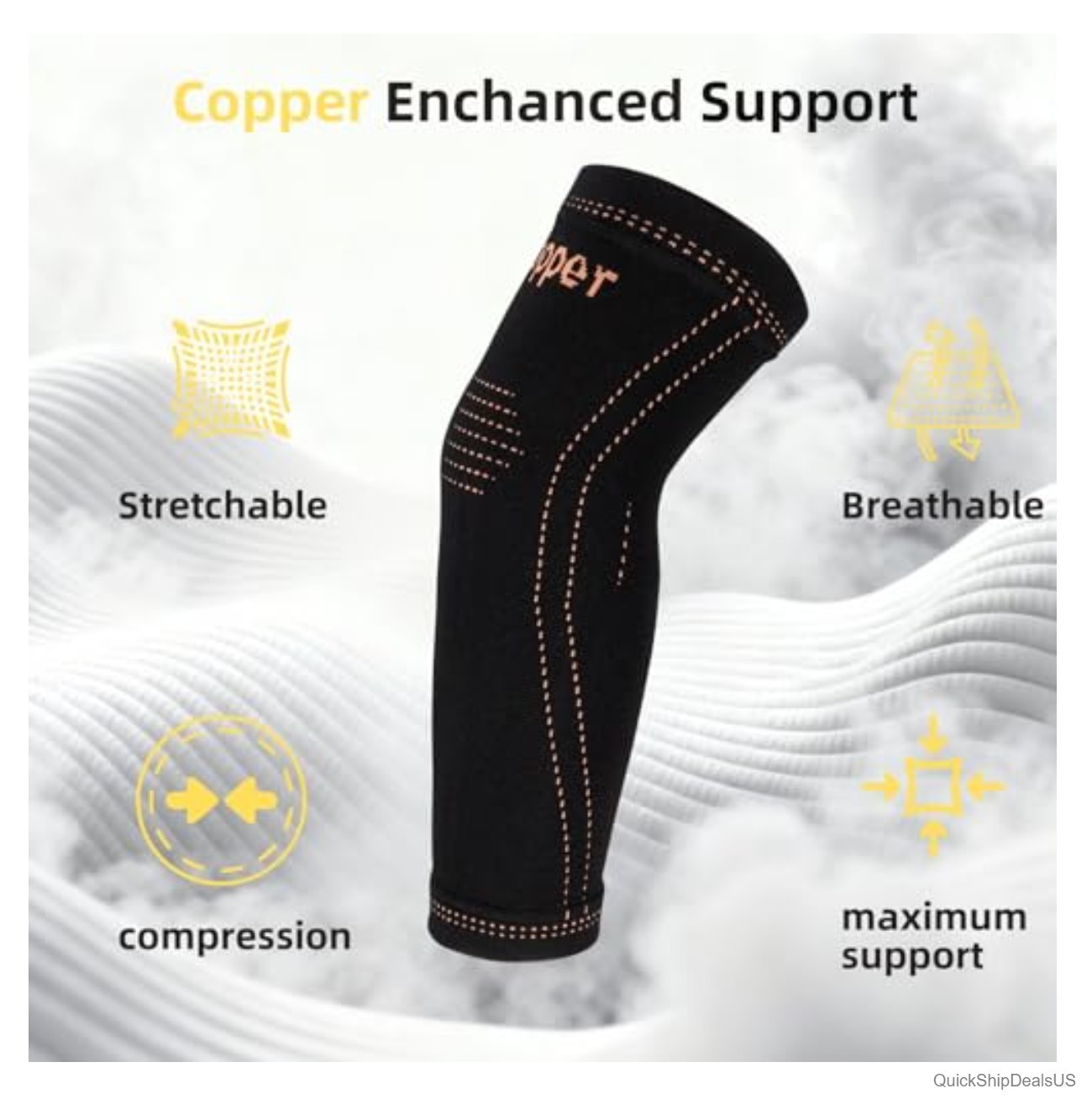 Arm Compression Sleeve Elbow Brace Tennis Elbow Tendonitis Full Arm Support Men