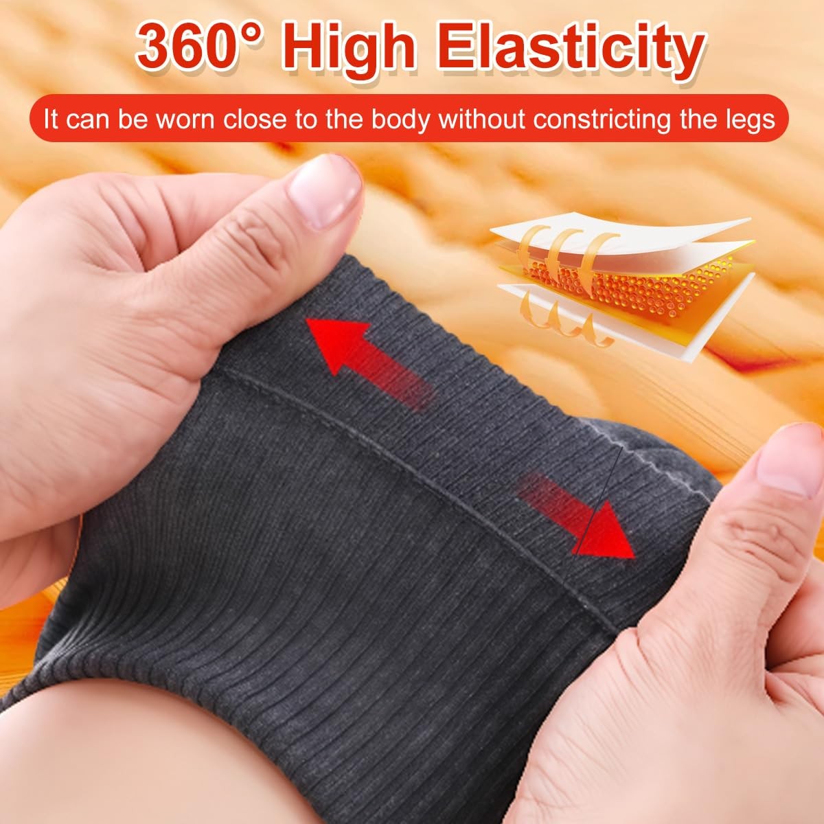 Unisex Cashmere Wool Knee Brace Pads Winter Warm Thermal Knee Warmers Sleeve