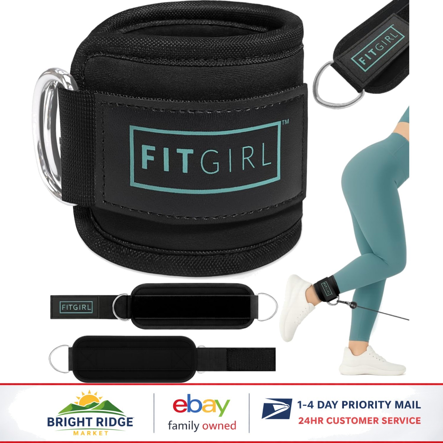 Neoprene Ankle Strap for Home Gym, Perfect for Kickbacks and Leg Extensions