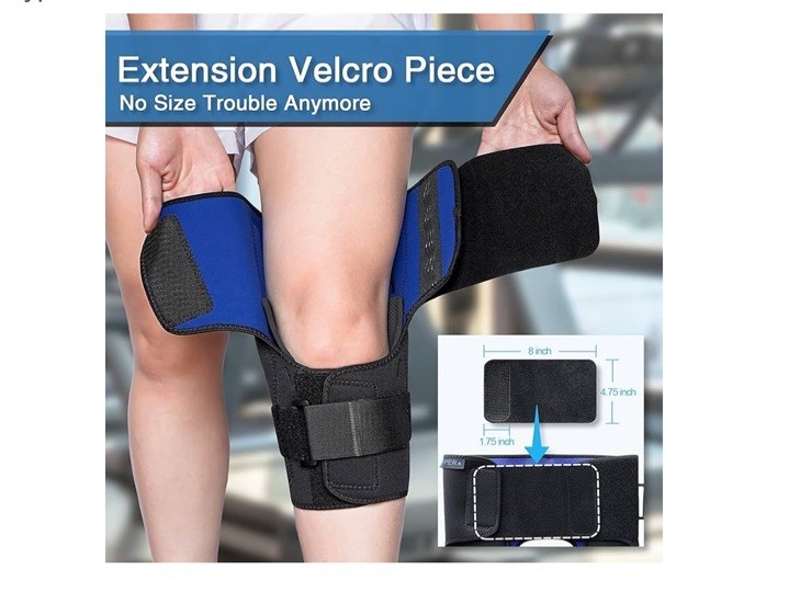 TIMTAKBO Hinged Knee Brace Size 4XL Calf Size 22”- 25” Black