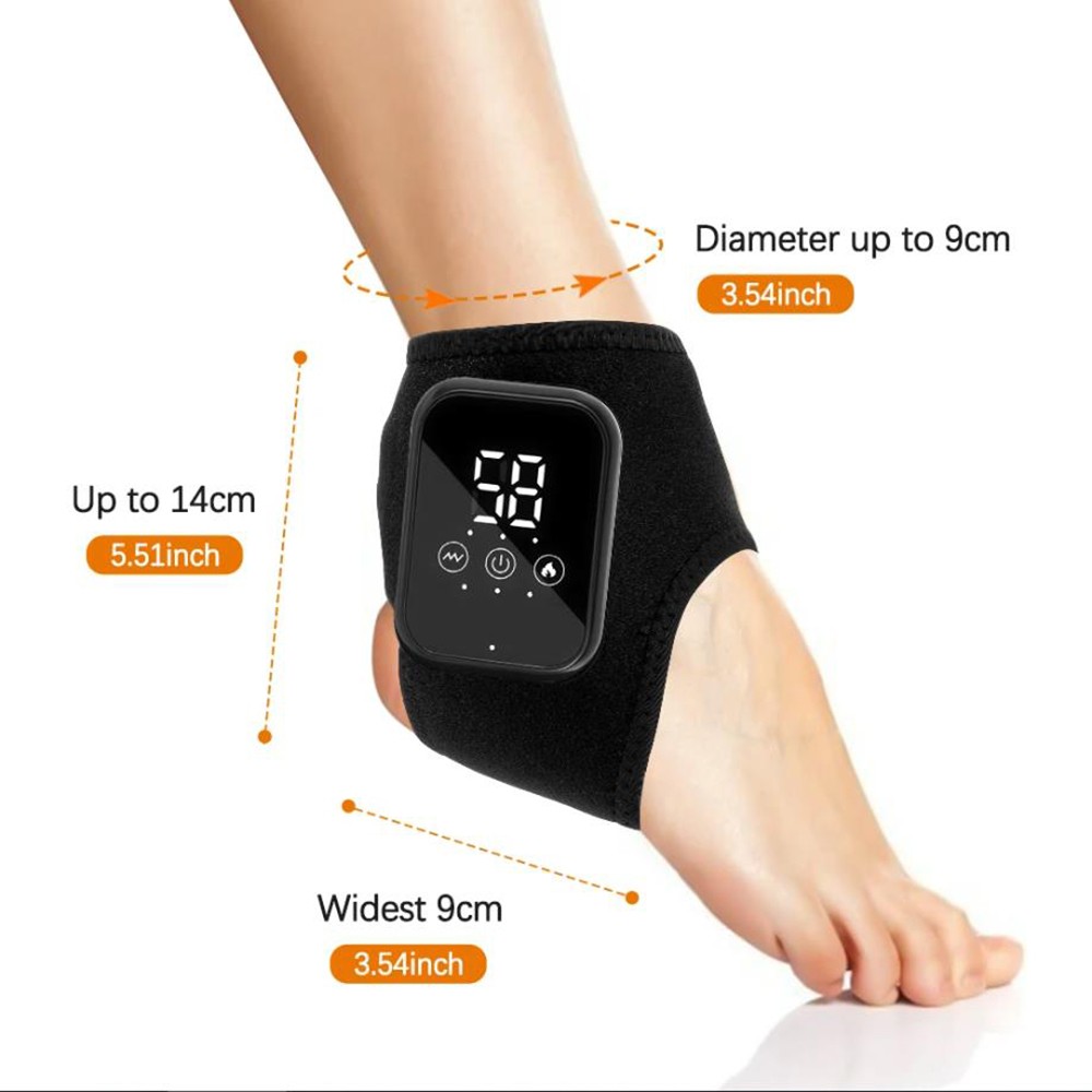 2x Electric Foot Ankle Massager Heating Vibration & Hot Compress Pain Relief