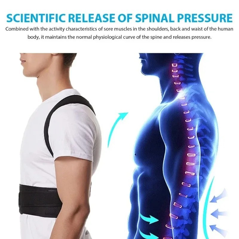 Adjustable Back Support Posture Corrector Vest Shoulder Spine Brace Comfort Stra