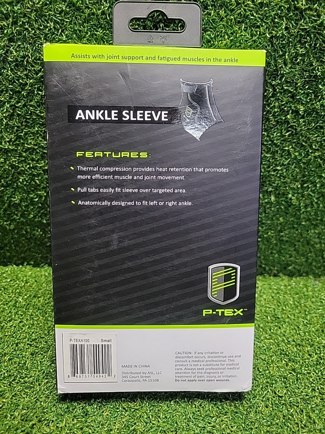 P-TEX Pro Knit Compression Ankle Sleeve – Small 6″ – 8.5″