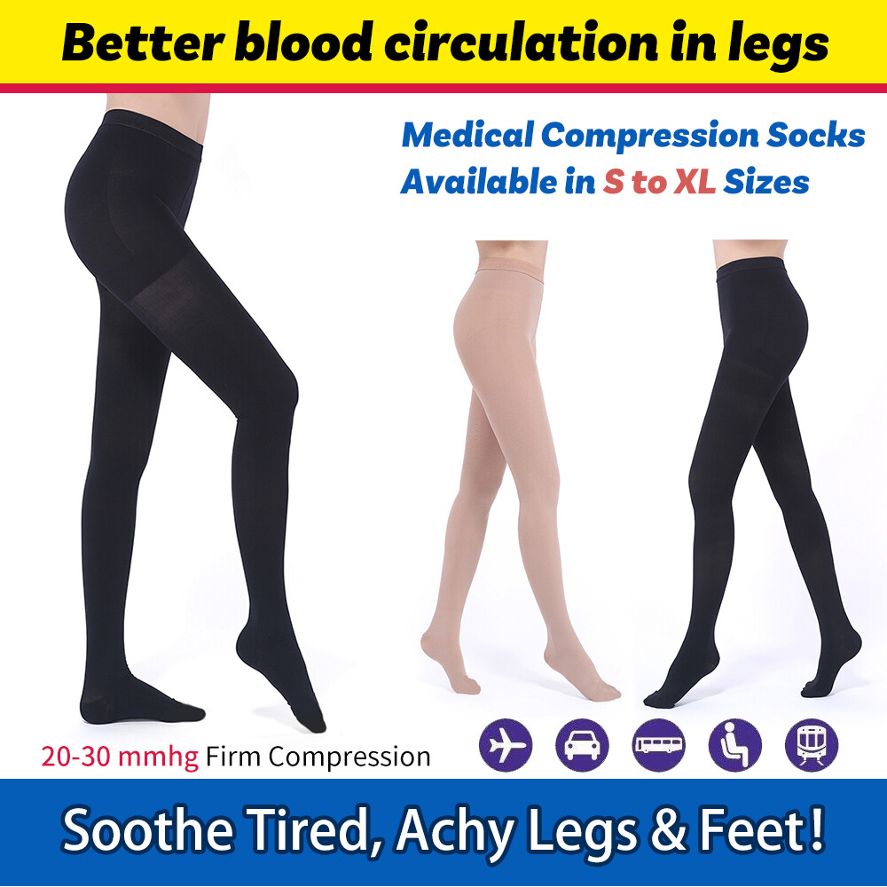 Men Women Compression Pantyhose Stockings Support Varicose Vein Medical Swelling