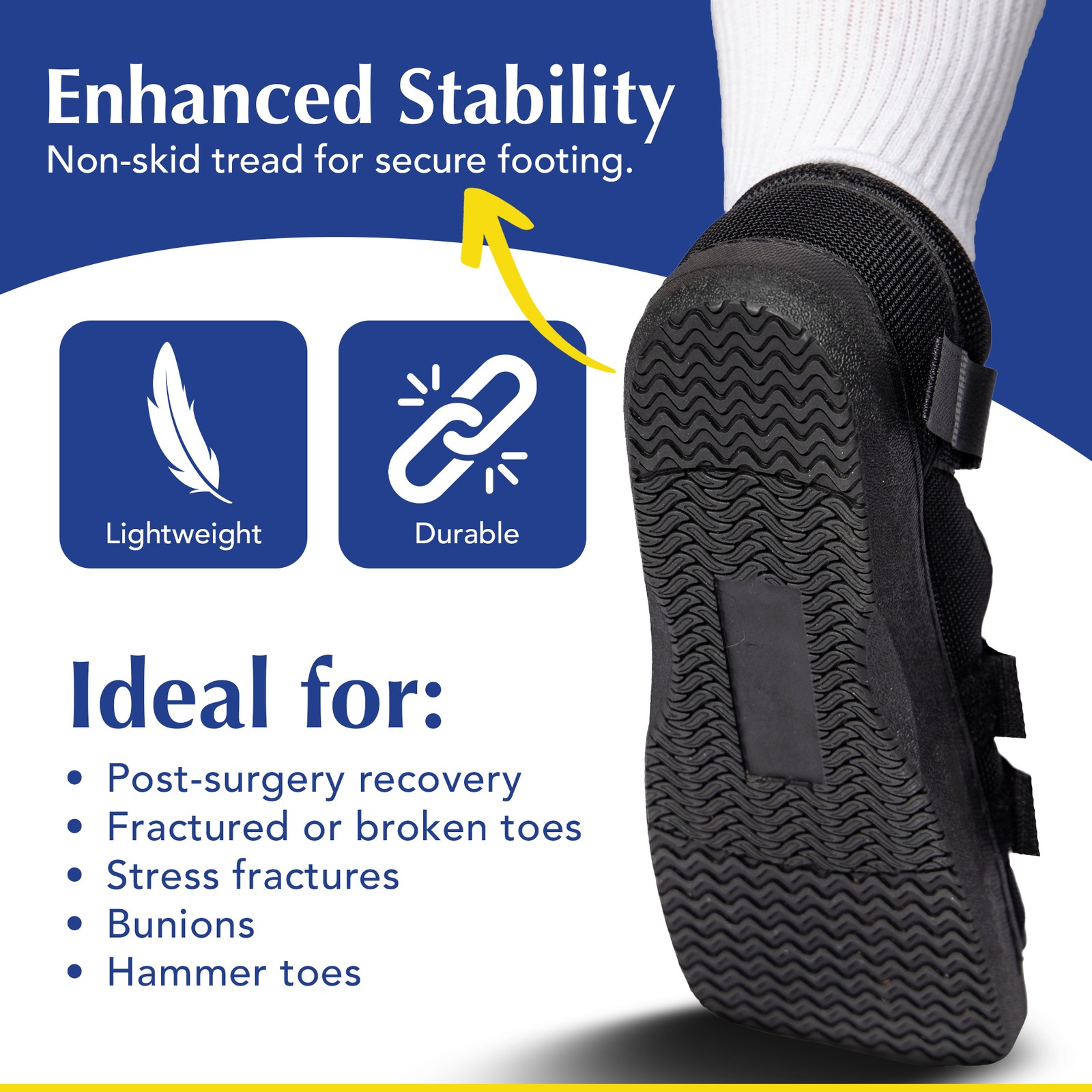 Brace Direct Post Op Shoe – Adjustable Medical Walking Shoe Operation Support